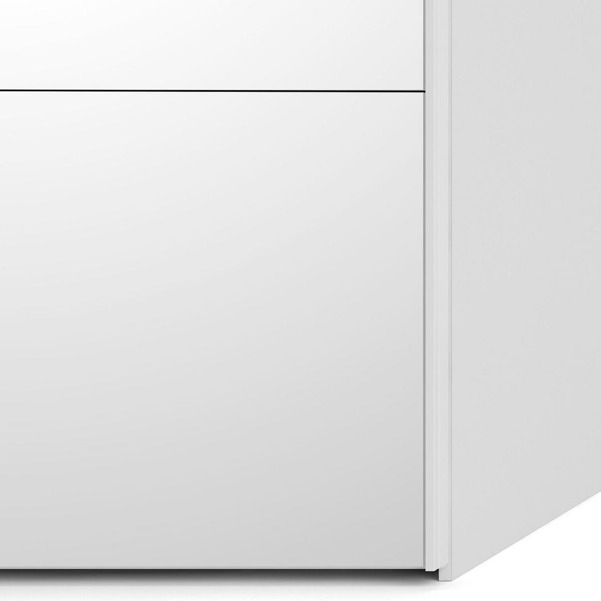 SCHWEBETÜRENSCHRANK weiß hochglanz - Weiß, Holzwerkstoff (183/221/61cm) - ebuy24