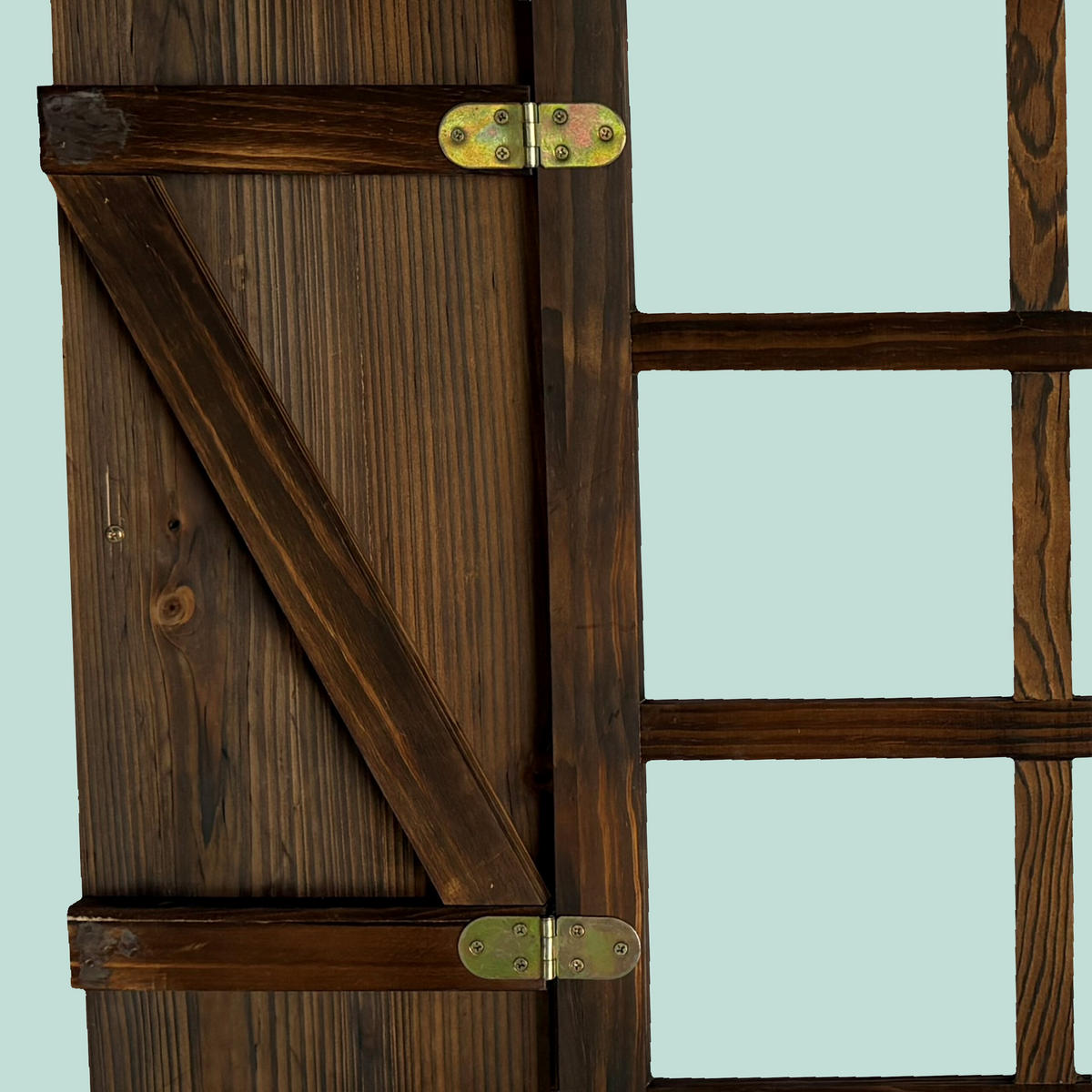 DEKORATIVNA okna - rjava, les (45/63/9.5cm) - Relaxdays