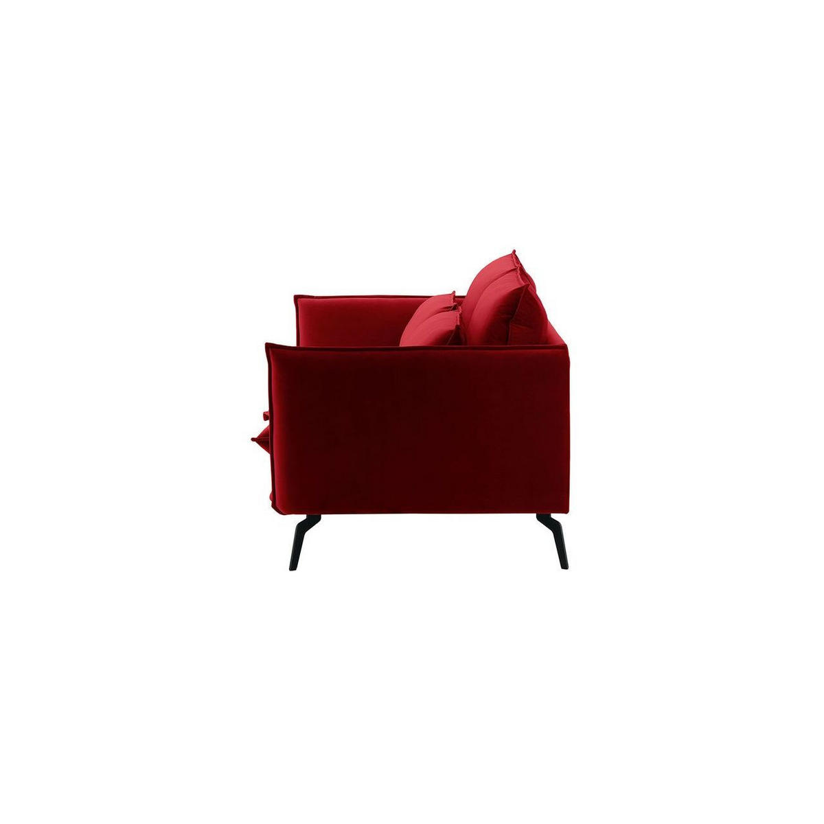 SOFA Layla 2,5-Sitzer-Velluto 7 - Rot, Holz/Textil (197/95/98cm)