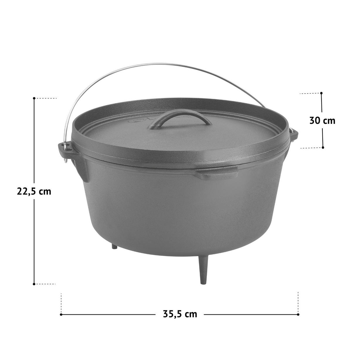 DUTCH OVEN 8L - Schwarz, Metall (29.5cm) - TAINO