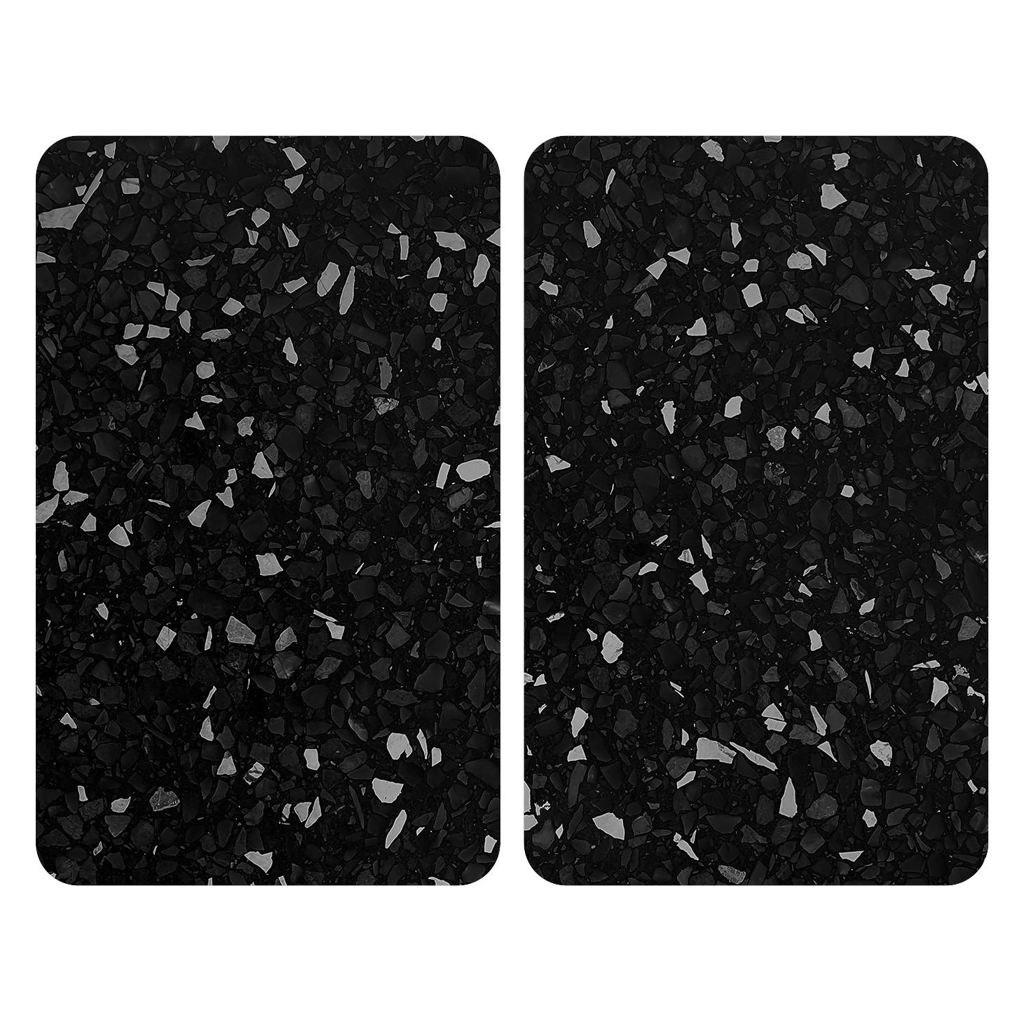 HERDABDECKPLATTEN aus Glas - Schwarz, Glas (30/5.5/52cm) - Wenko