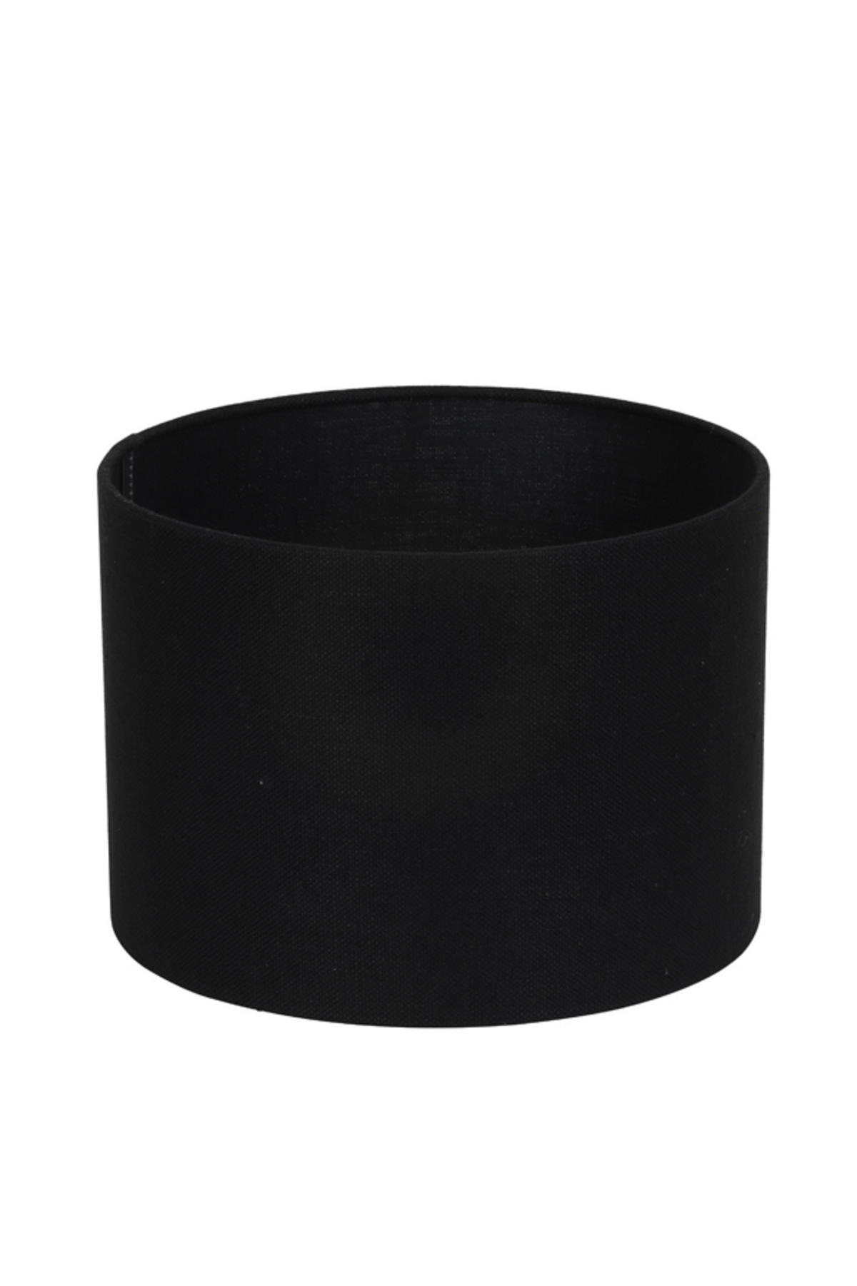 LAMPENSCHIRM Livigno Schwarz Ø30/21 cm - Schwarz, Textil (30/30/21cm) - Light & Living