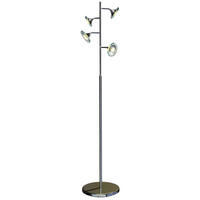 LED STEHLEUCHTE Chrom Silber - Silberfarben, Glas (9.5/9.5/175cm) - Esto