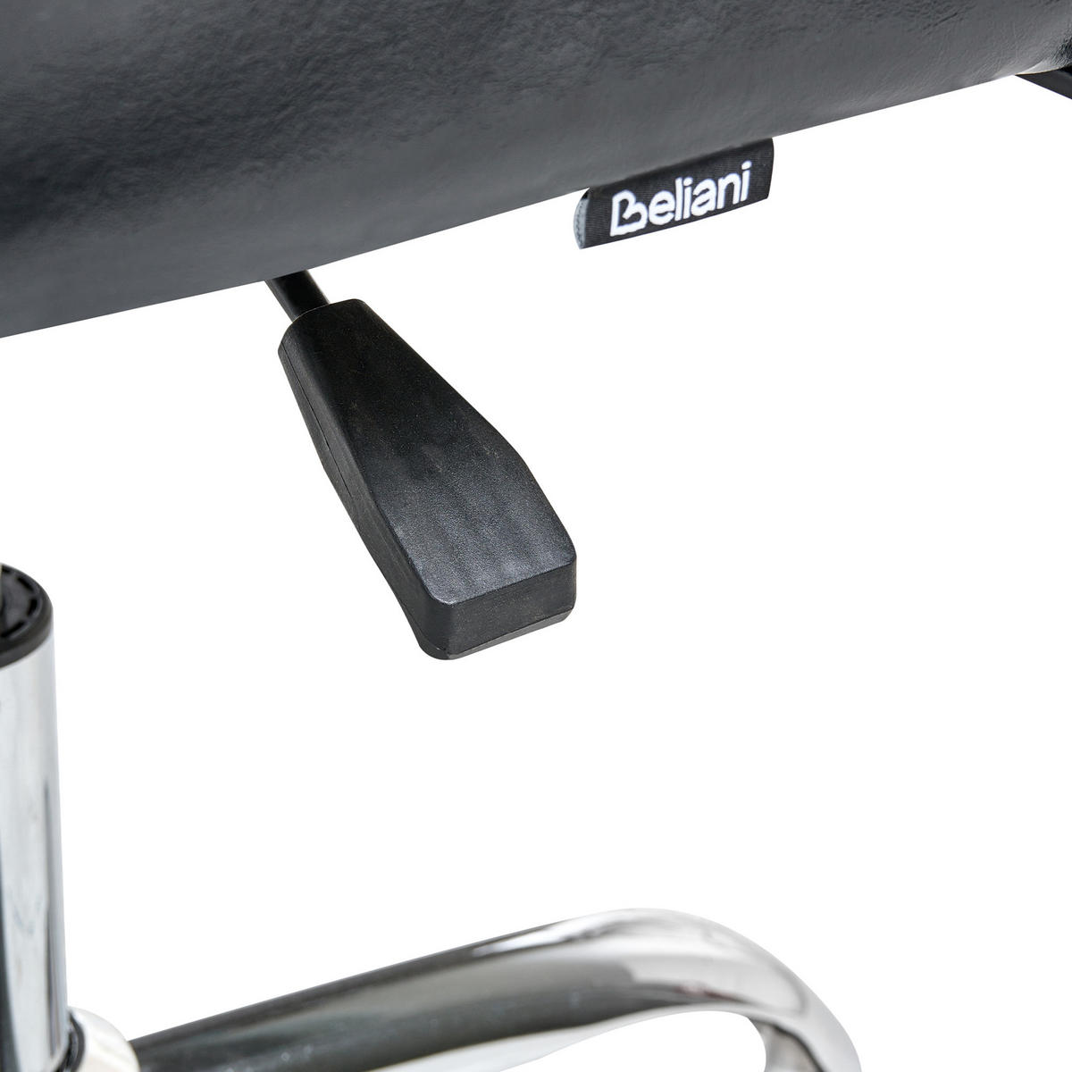 SCHREIBTISCHSTUHL Schwarz Nome - Silberfarben/Schwarz, Kunststoff (50/73/50cm) - Beliani