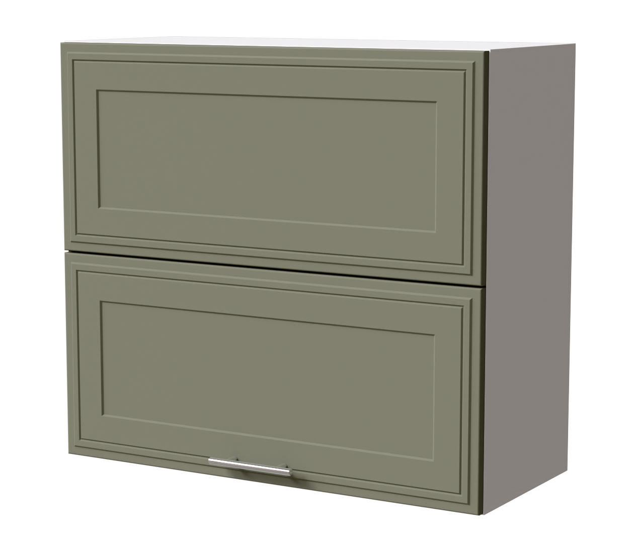 KLAPPHÄNGESCHRANK Salo W8B/90-AV Weiß / Reed Green Matt 90 / 32,5 / 72cm - Weiß/Grün, Holz/Holzwerkstoff (90/72/32.5cm) - Feldmann-Wohnen