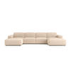 ECKSOFA Cursal U-Form, Stoff Salvador, Beige - Beige, Holz (364/166cm) - Kaiser Möbel