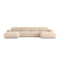 ECKSOFA Cursal U-Form, Stoff Salvador, Beige - Beige, Holz (364/166cm) - Kaiser Möbel