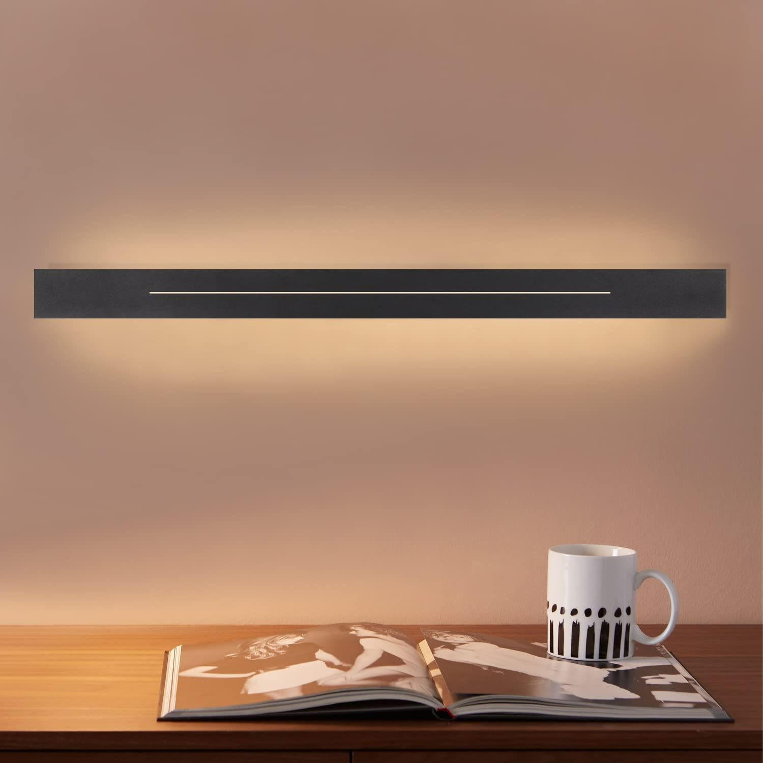 LED WANDLEUCHTE Raum - Schwarz, Metall (5/4/60cm) - Nettlife