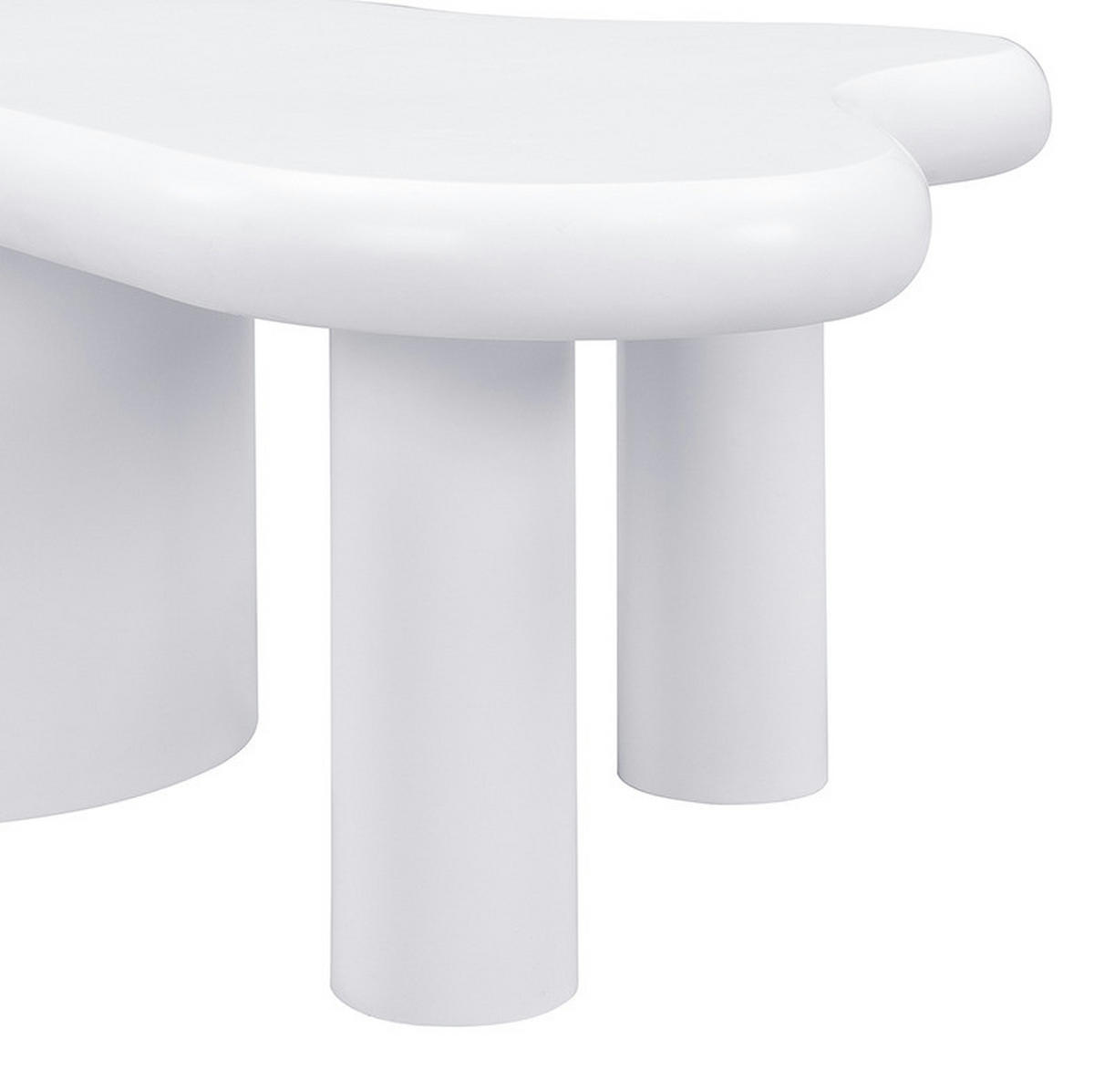 COUCHTISCH aus MDF 97x64x42 cm in Weiß mit 2 Schubladen - Weiß, Holzwerkstoff (97/64/42cm) - Modfu