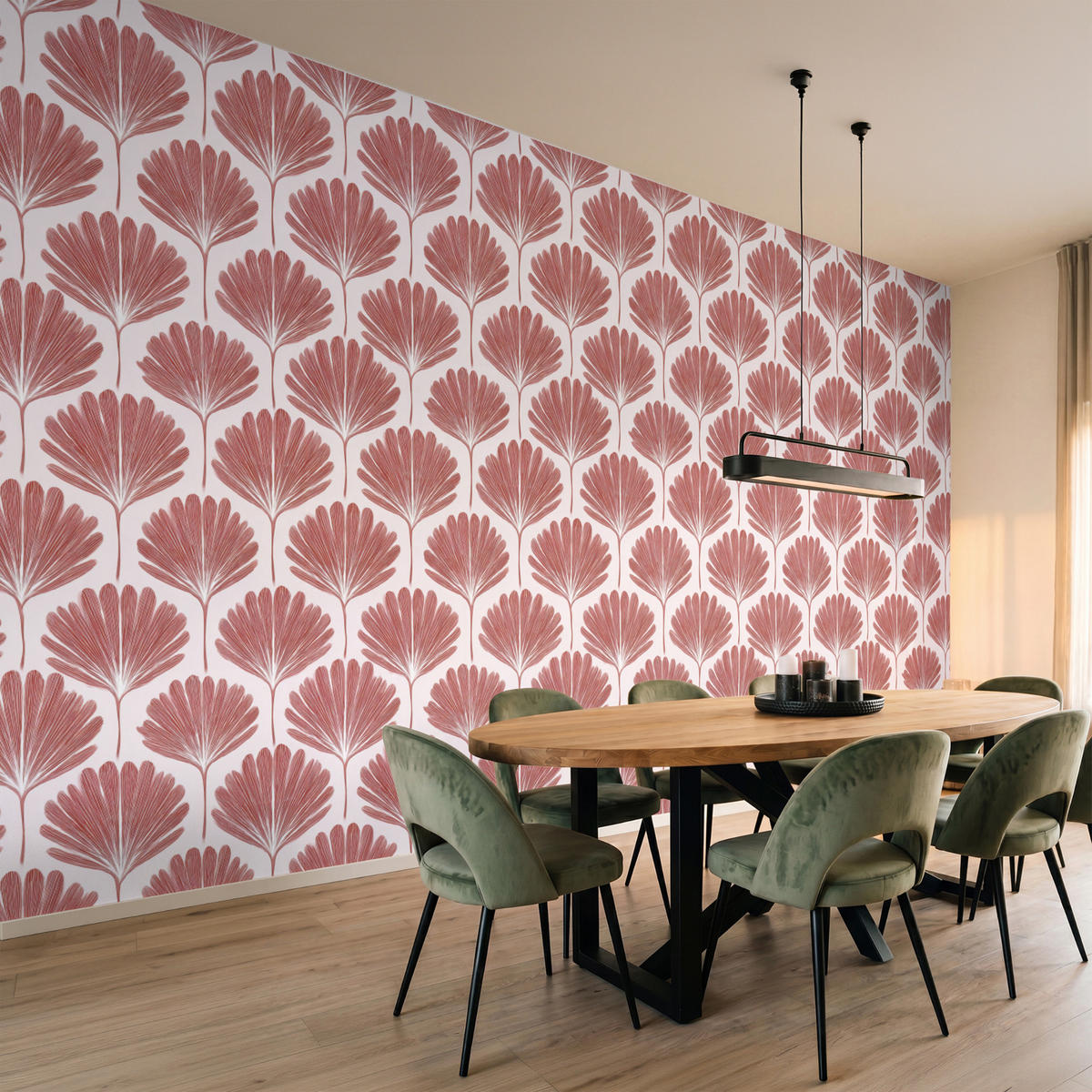 TAPETE - Fächer - Motiv - Terra - 500x240 cm - Rotbraun, Papier (500/240cm) - OnlyWow