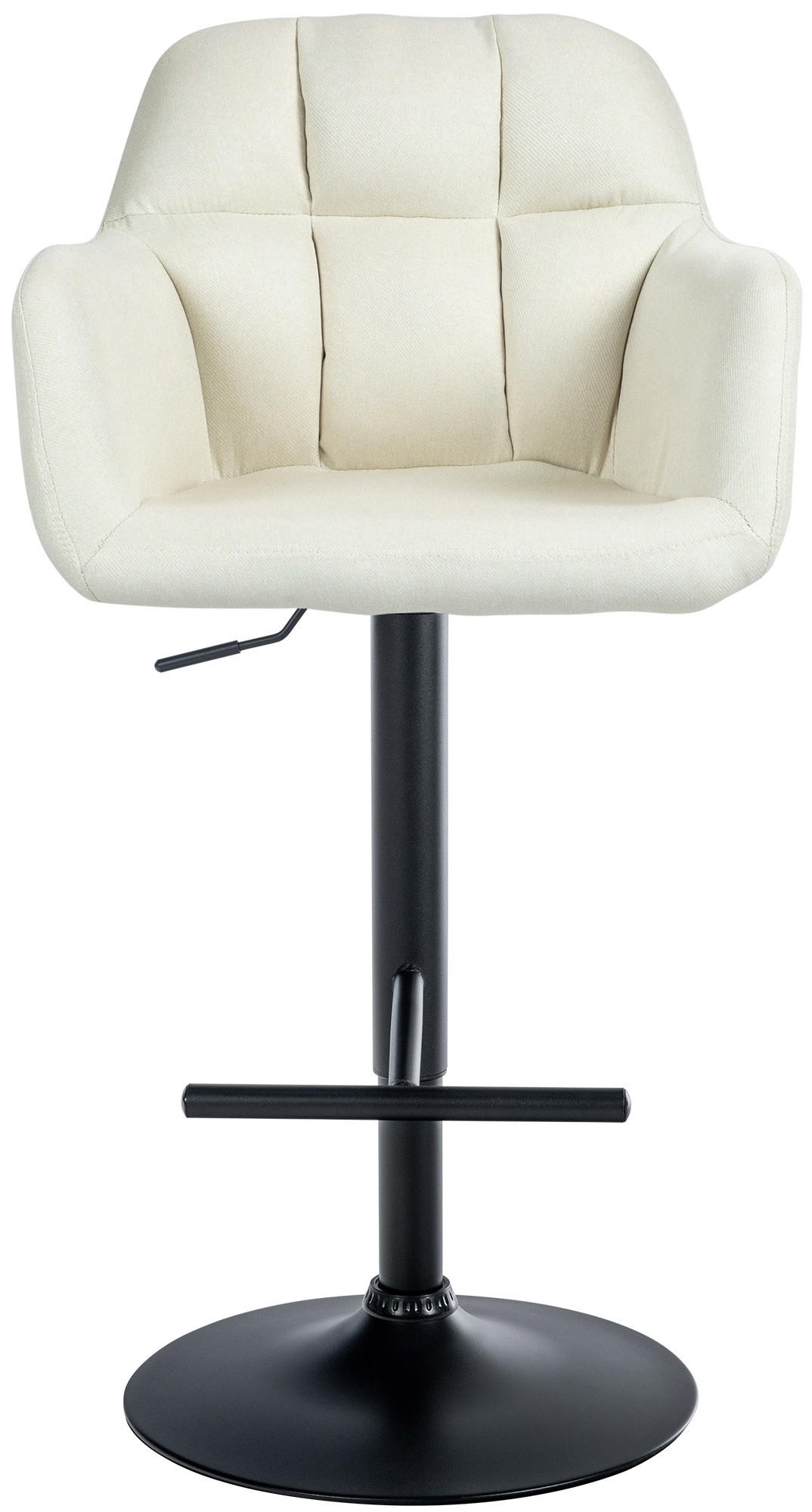 BARHOCKER Stoff creme - Creme/Schwarz, Textil (57/97/59cm) - CLP
