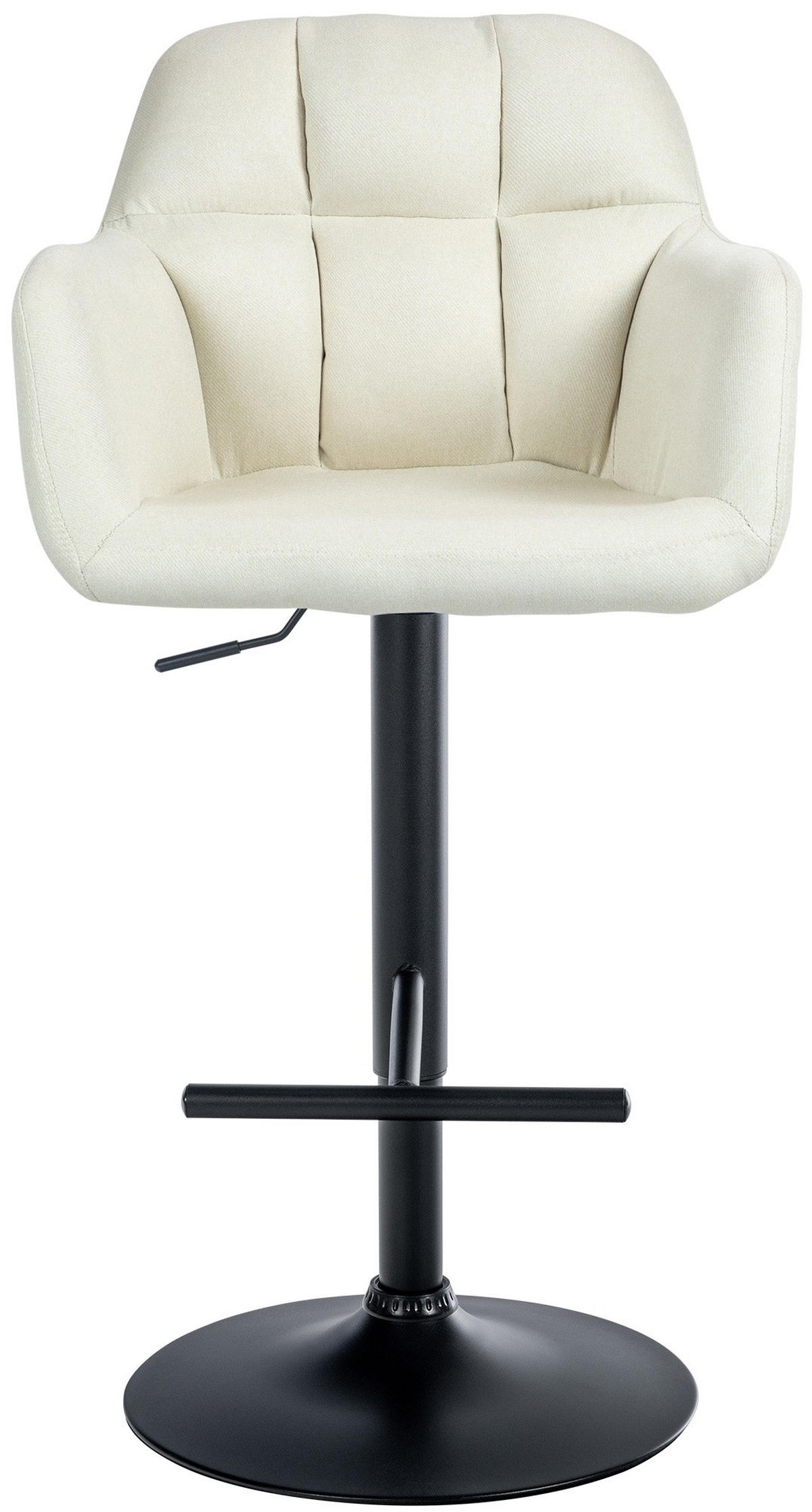 BARHOCKER Stoff creme - Creme/Schwarz, Textil (57/97/59cm) - CLP