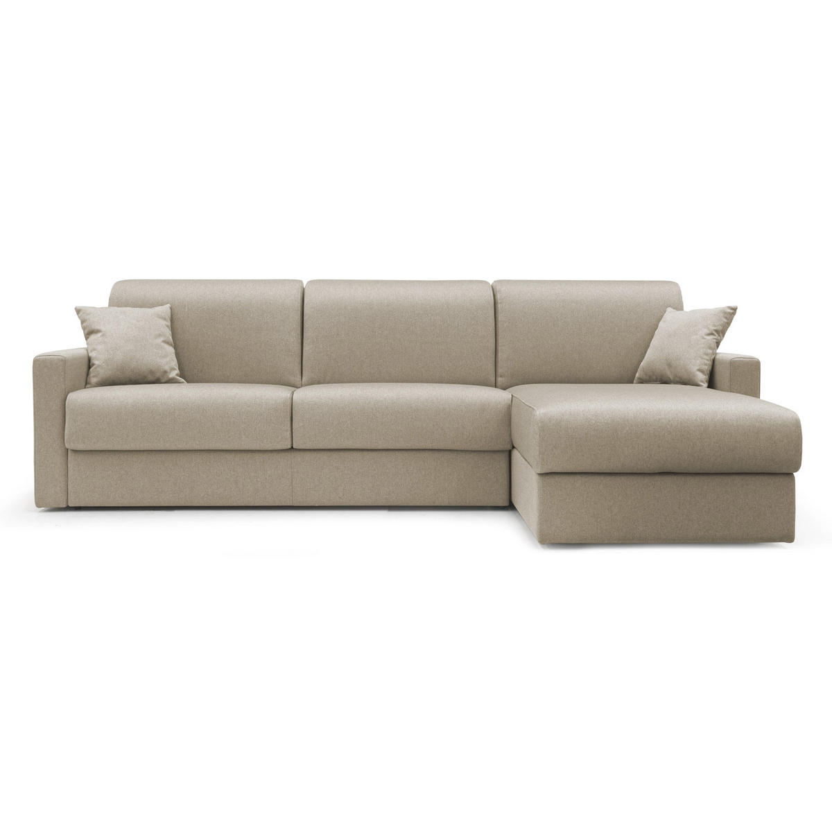 ECKSOFA LINKS Chris - Beige, Textil (268/96cm) - Divani.store