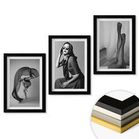 WANDBILDER 3er-Set - 20x30 cm Schwarzer Rahmen - Schwarz-Weiß-Porträts von Frauen - Schwarz, Kunststoff (20/30cm) - ArtPrintCave