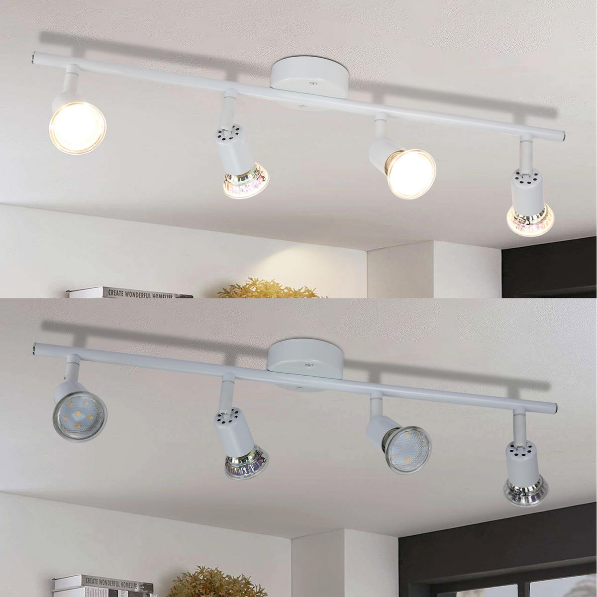 DECKENSTRAHLER Strahlmar 15/3.2/54 cm - Weiß, Metall (54/15/3.2cm) - ZMH