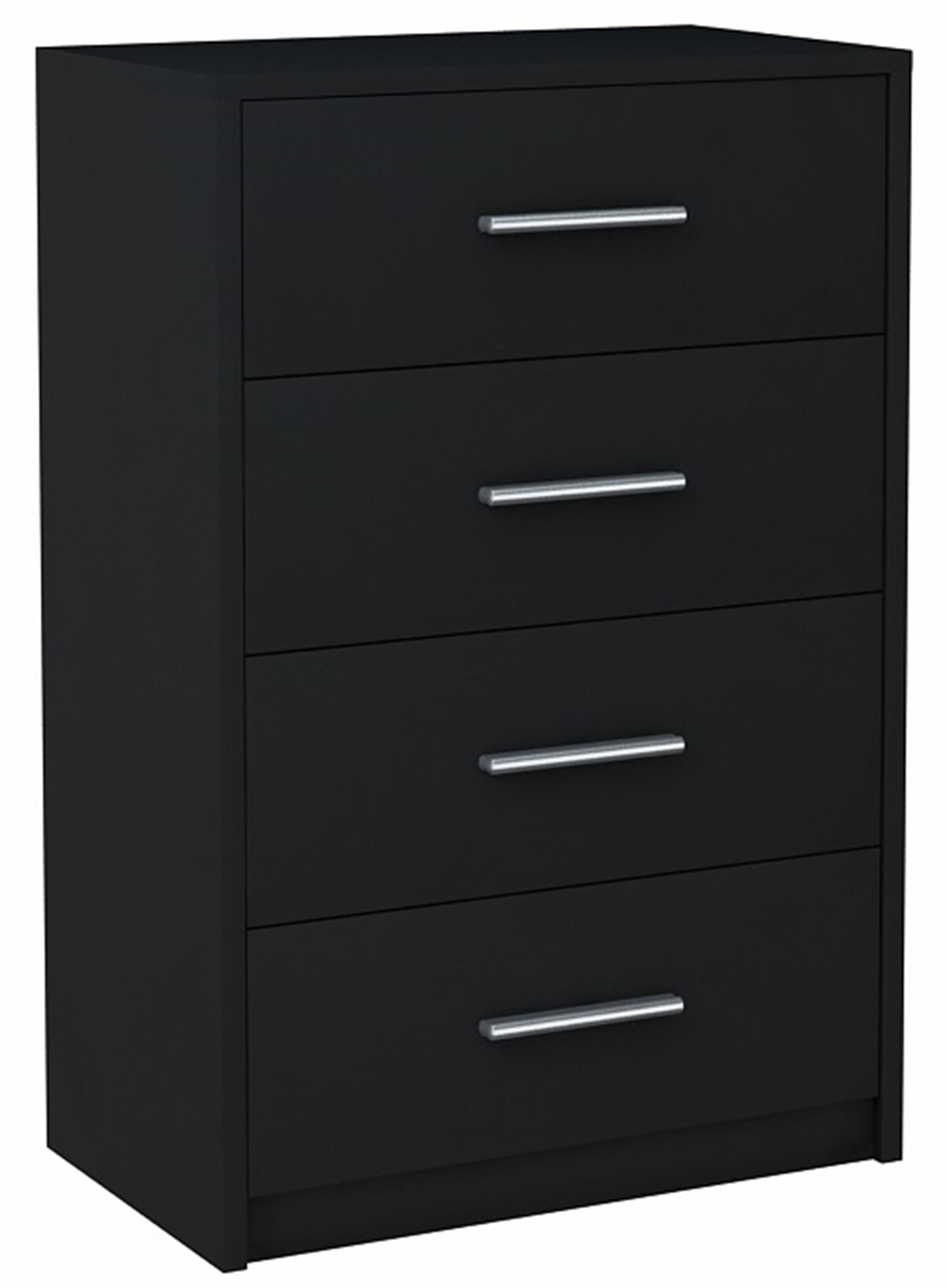 Matkam Möbel Kommode Schwarz 60x75x35 cm