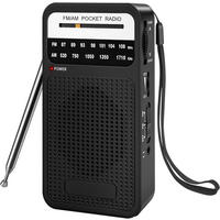 RADIO – FM/AM – Lautsprecher-/Kopfhöreranschluss – Schwarz - Schwarz, Kunststoff (13/7.2/3.1cm) - DCA