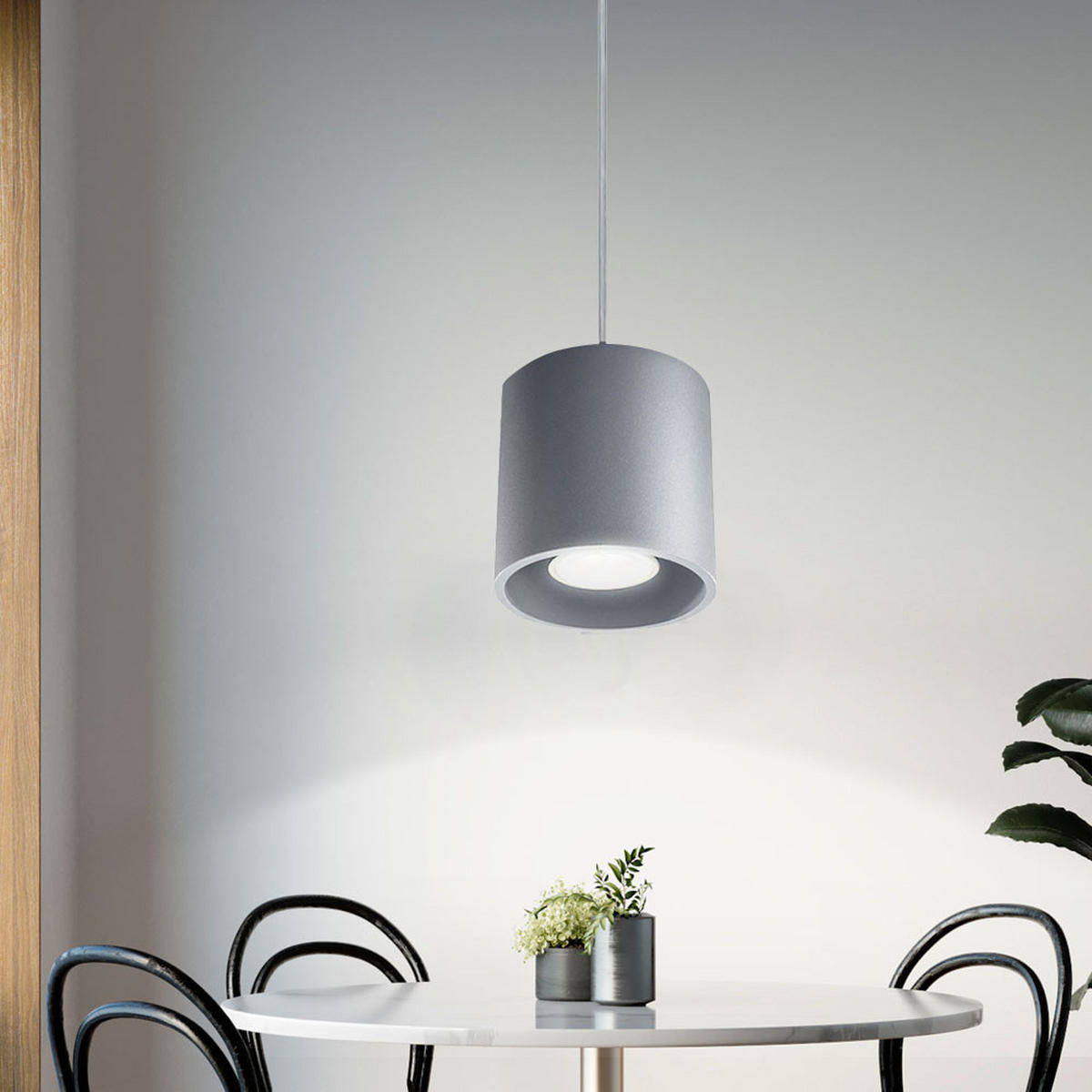 LED DECKENLEUCHTE Kunststoff Weiß - Grau, Metall (10/10/110cm)