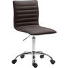 HOCKER Lederlook braun - Chromfarben/Braun, Textil/Metall (42/80/52cm) - CLP