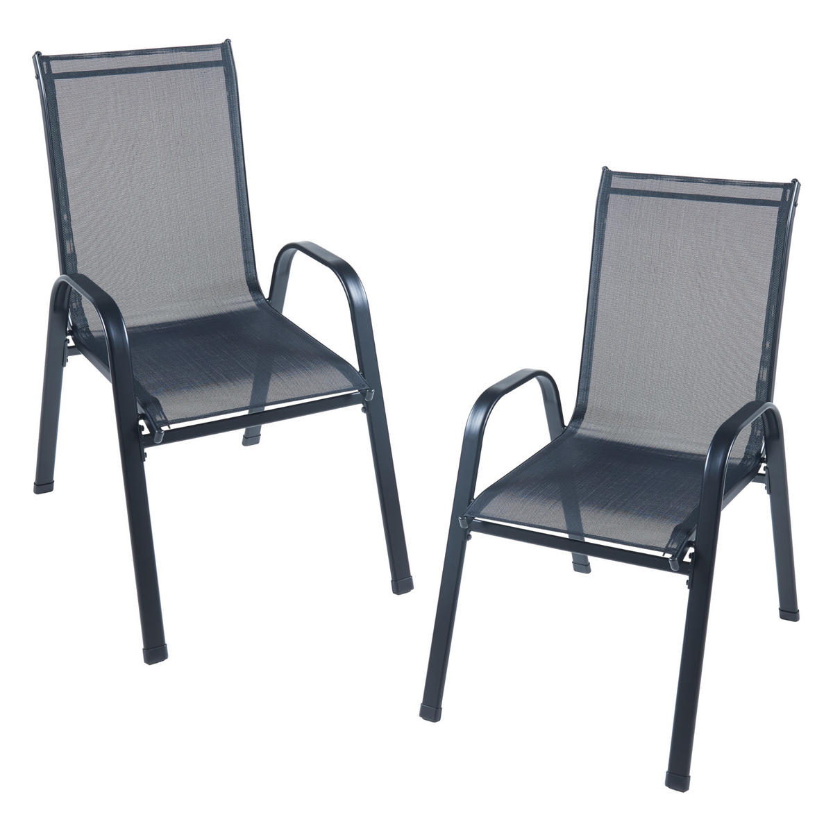 GARTENMÖBEL-SET 7 TLG. Aradeo - Schwarz, Textil/Metall - casa.pro