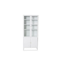VITRINENSCHRANK, Bakal, Weiß, Stahl, 80 x 41 x 190 cm - Weiß, Metall (80/190/41cm) - ebuy24