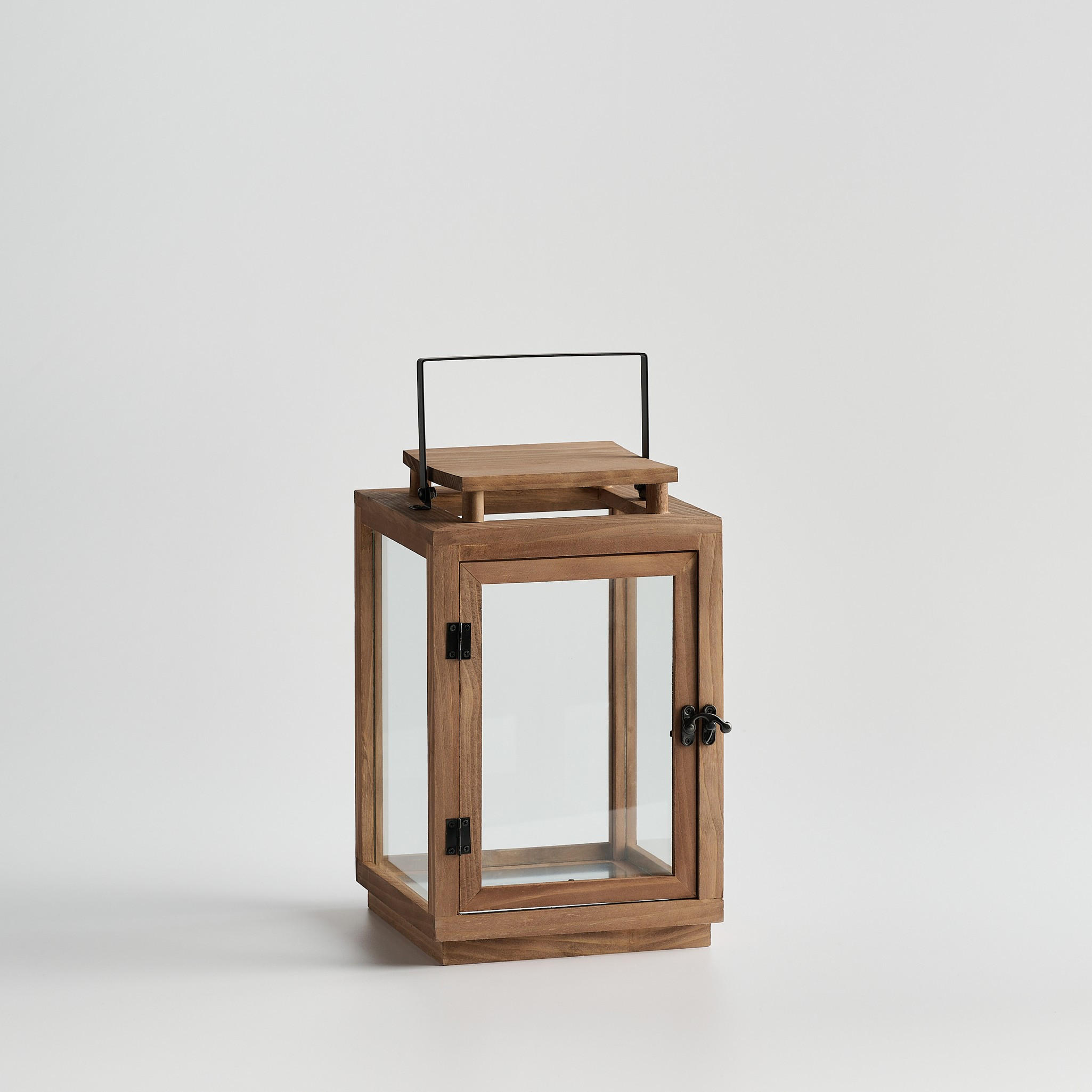 LATERNE Bart - Braun, Holz (20/32/20cm) - home&you