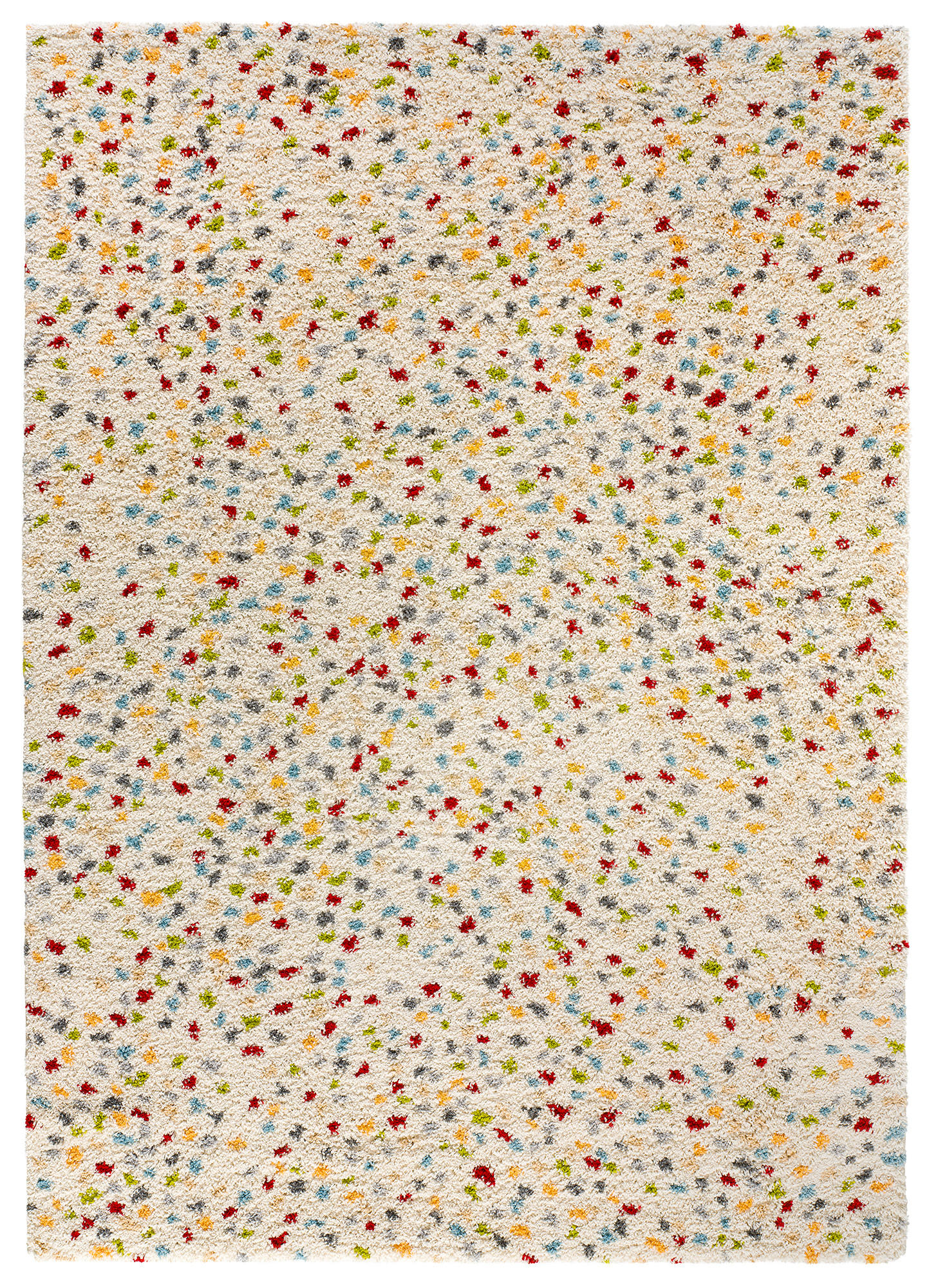 Atticgo Hochflorteppich Mehrfarbig, Weiß 133x190 cm