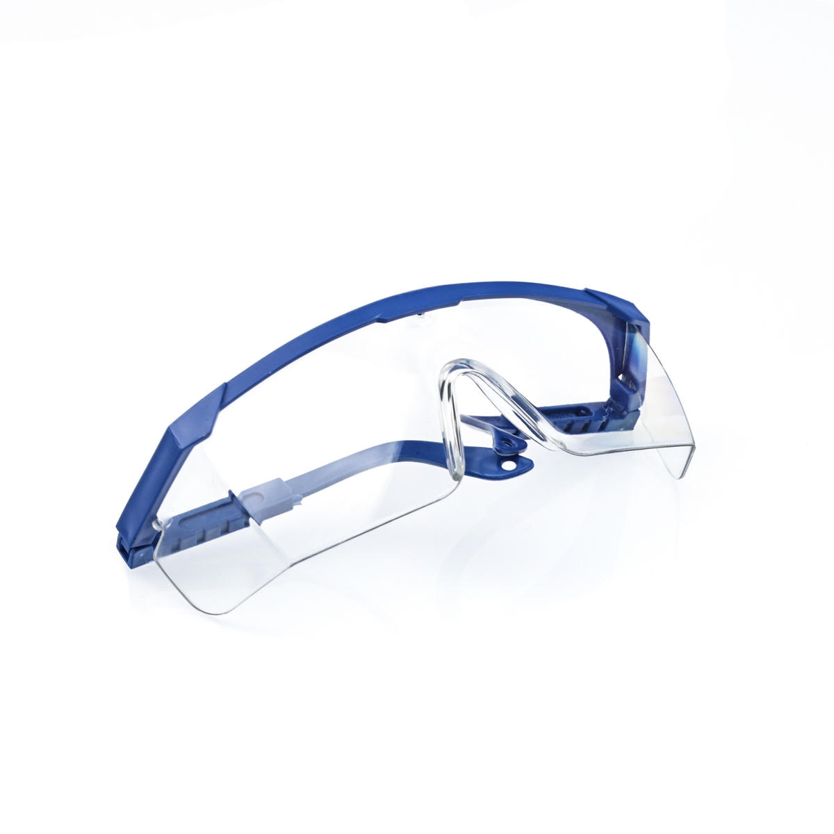 SCHUTZBRILLE Universal - klar, Polycarbonat, UV-Schutz, ultraleicht, EN166, Stoßfest S, 3-stufig verstellbare Bügel, TPR-Auflagen - Multicolor, Kunststoff/Metall