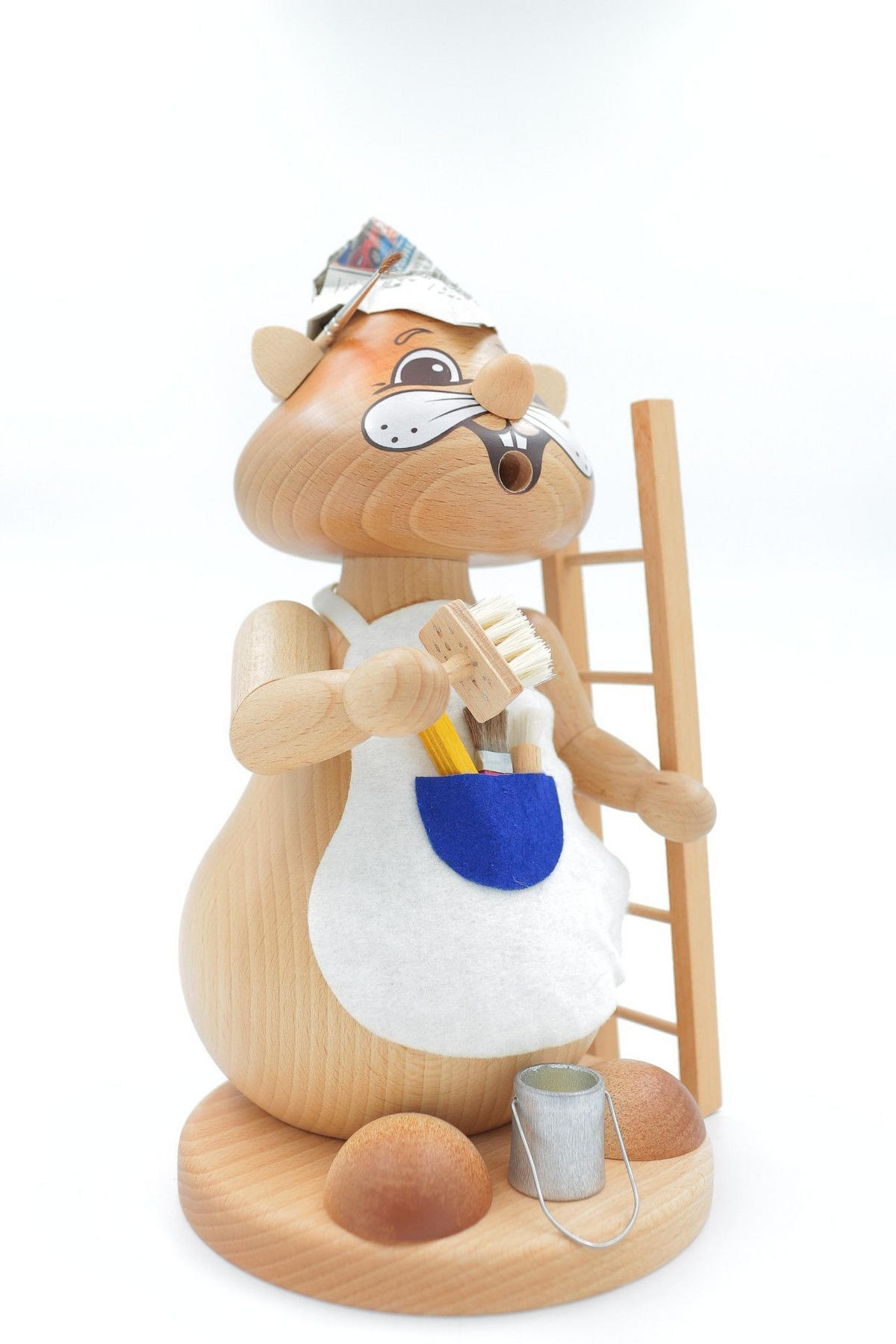 RAUCHFIGUR Hamster Maler 24 cm - Multicolor, Holz (15/1/0.1cm)