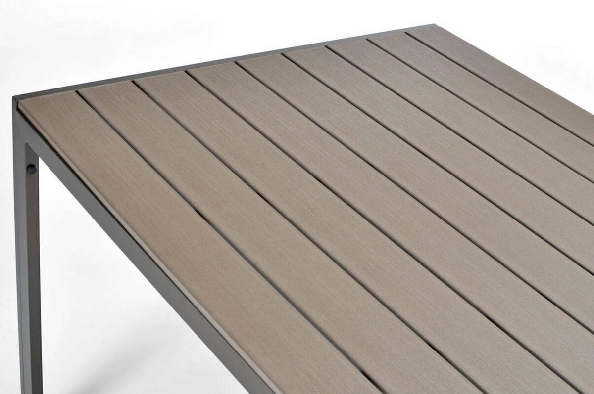GARTENTISCH Bosano Braun, mit Dunkelbraun Beine - Braun, Holzwerkstoff (150/90/74cm) - Bettso
