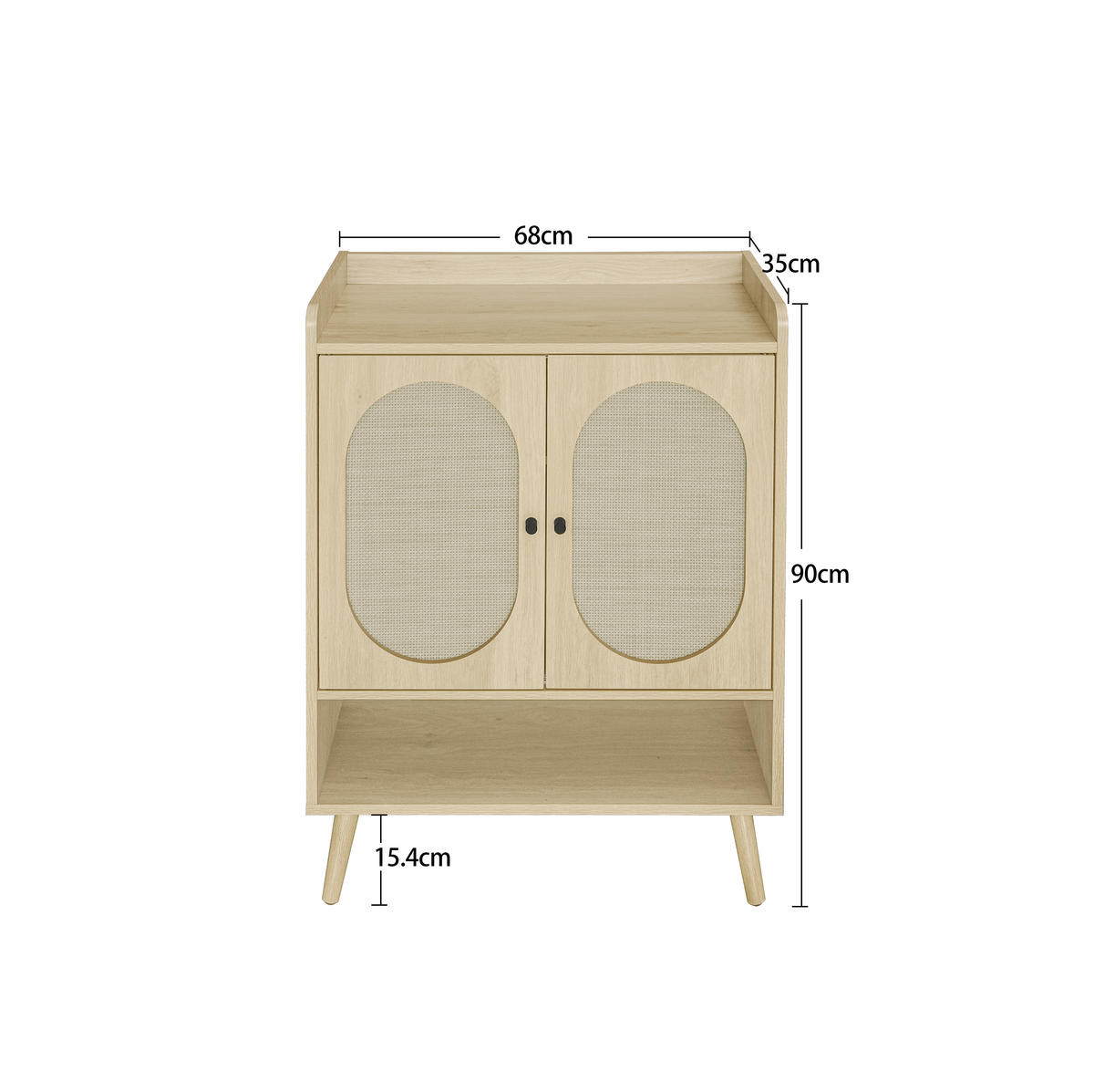 SCHUHSCHKRANK Braun 68/35/90 cm - Hellbraun, Holzwerkstoff (35/90/68cm) - Urban Meuble