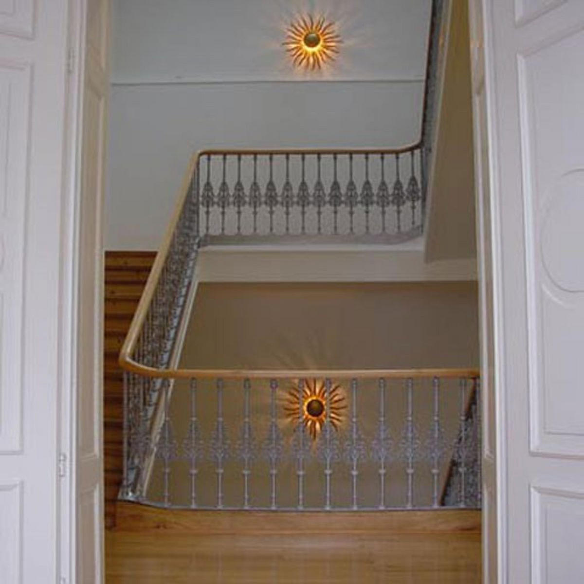 WAND-/DECKENLAMPE Diator XL handgeschmiedete Sonne Rost- & Goldfarben - Goldfarben, Metall (65/65/15cm) - s.luce