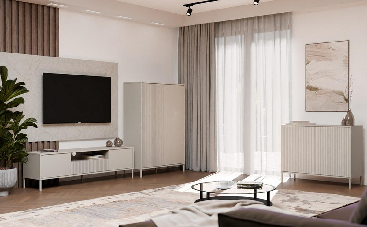 TV SKRINKA - kašmírová, kompozitné drevo (164/47/40cm) - RAUMHIRSCH FURNITURE