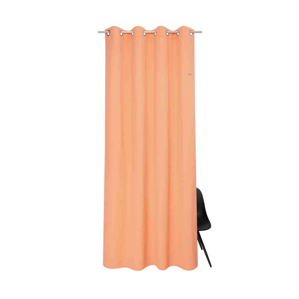 BLICKDICHTER ÖSENVORHANG Dove Signature - Dunkelorange, Textil (140/0.5/245cm) - Tom Tailor