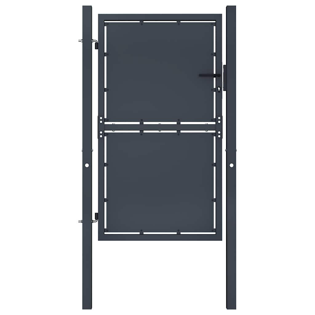 vidaXL Gartentor Grau 100x250 cm