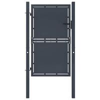 GARTENTOR für Zaunanlage, 102/200 cm, aus Stahl, Anthrazit - Grau, Metall (100/250cm) - vidaXL