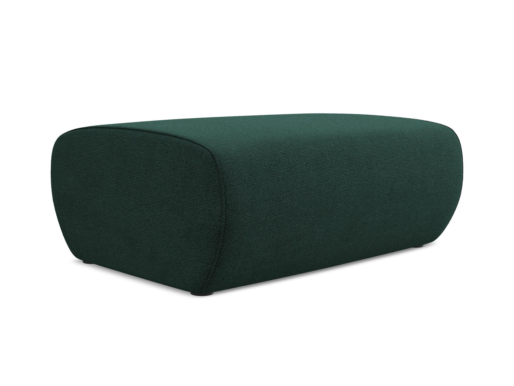 POUF Strukturstoff Stoff Grün - Dunkelgrün/Schwarz, Kunststoff/Textil (102/40/62cm) - Makamii
