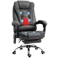 CHEFSESSEL DE-11817 Massage & Heizung Grau - Grau, Metall (70/119/65cm) - ComfortXL