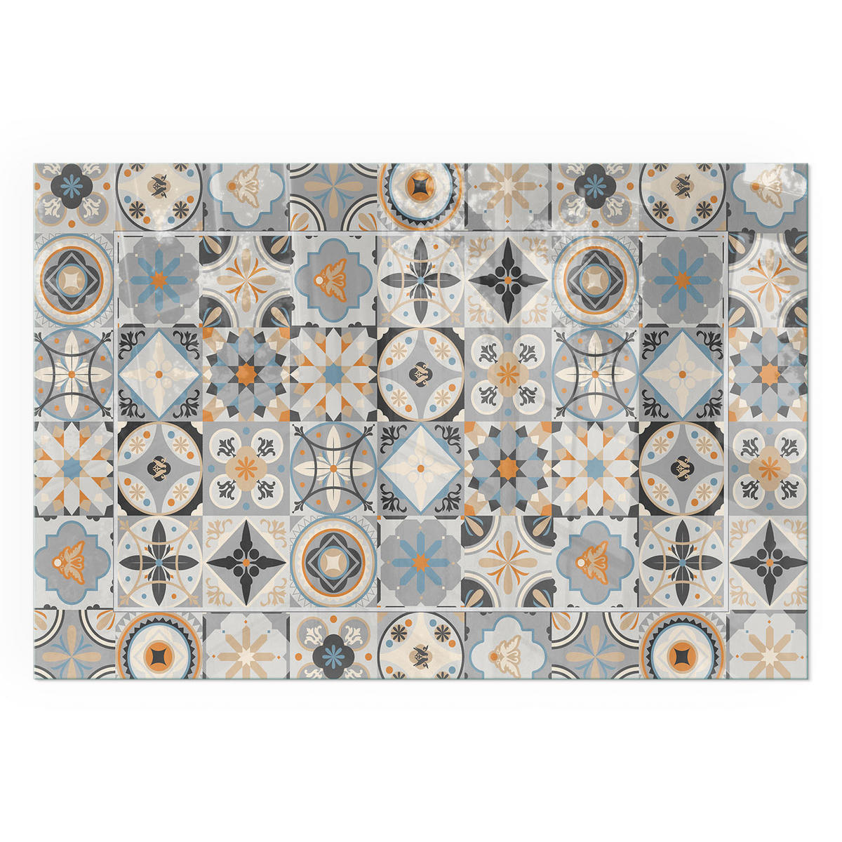 GLASPLATTE für Kamin 60x40 cm - Grau, Glas (60/40/0.4cm) - TULUP