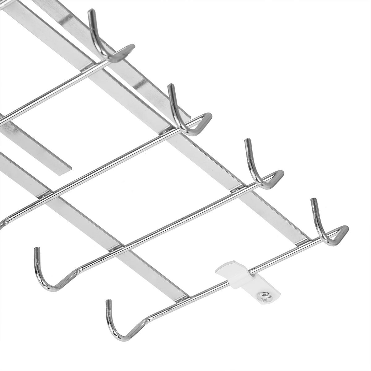 TASSENHALTER - Silberfarben, Metall (14/6/28cm) - Relaxdays