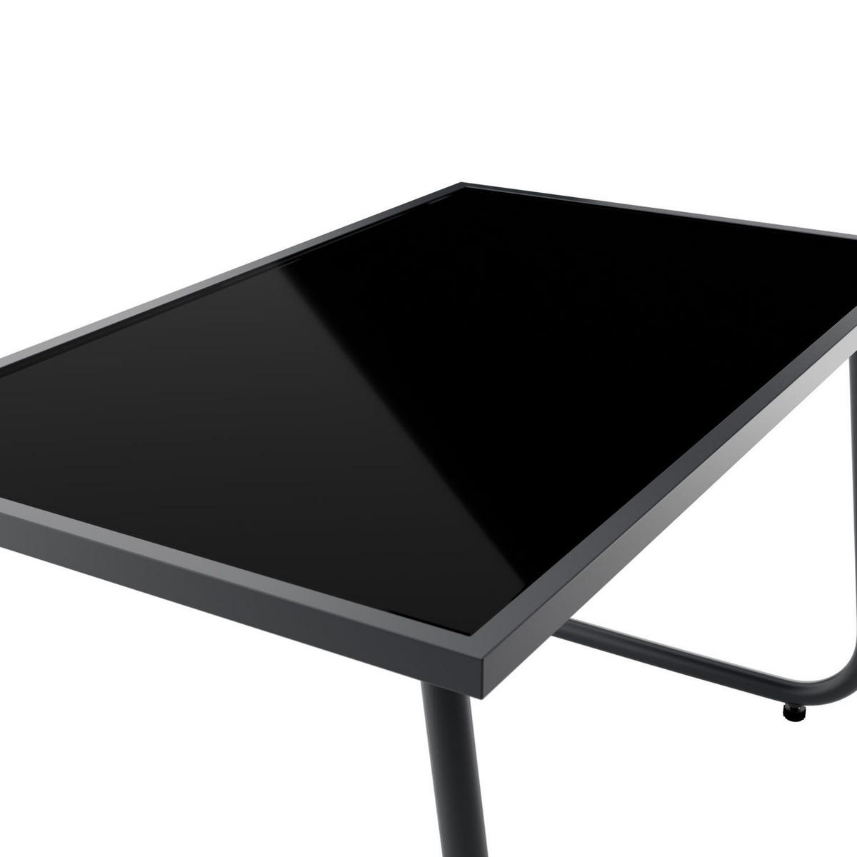 GARTENMÖBELSET Genua 4-tlg. Anthrazit - Anthrazit, Metall - Juskys