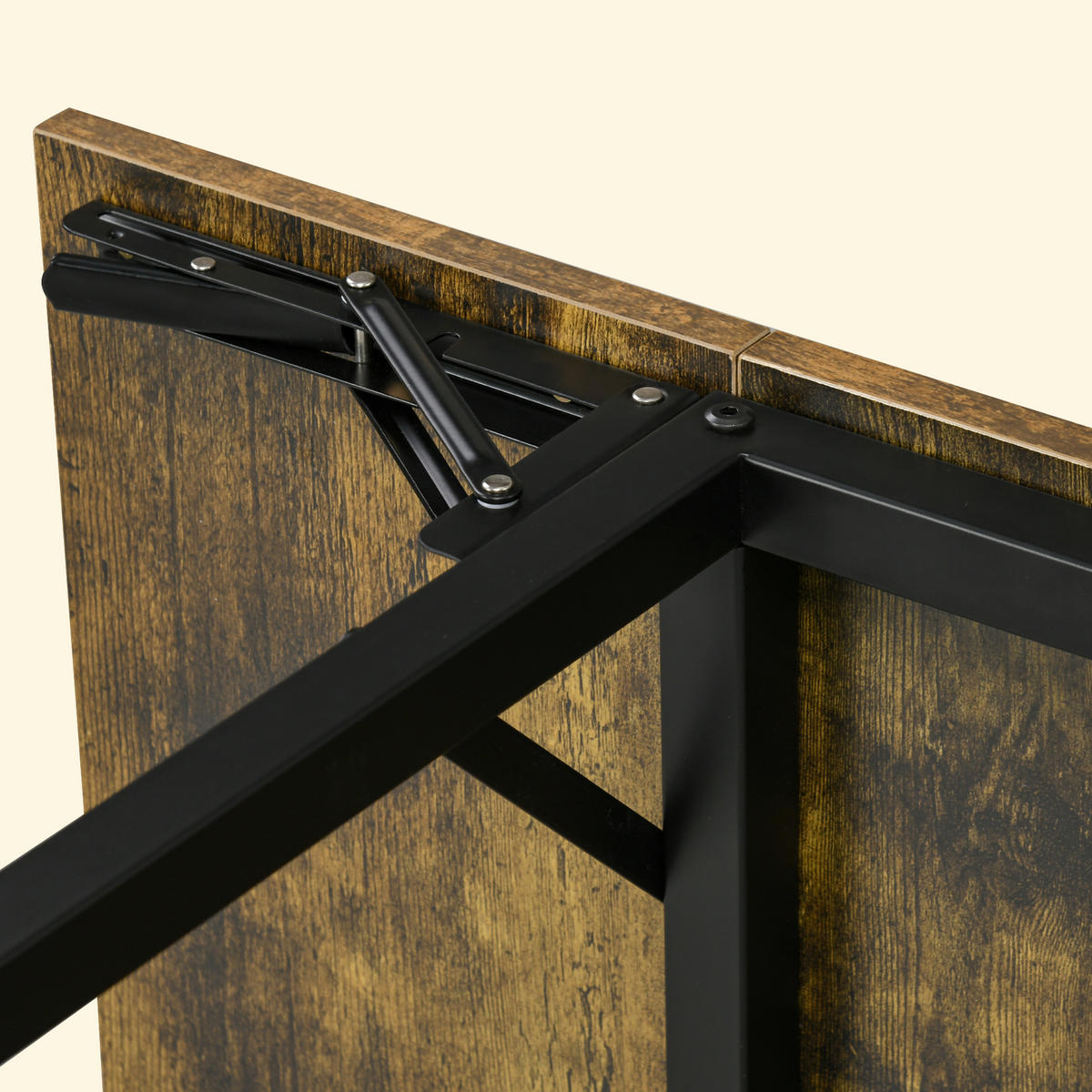 ESSTISCH DE-16491 Holz & Schwarz - Braun, Holzwerkstoff (120/79/79cm) - ComfortXL