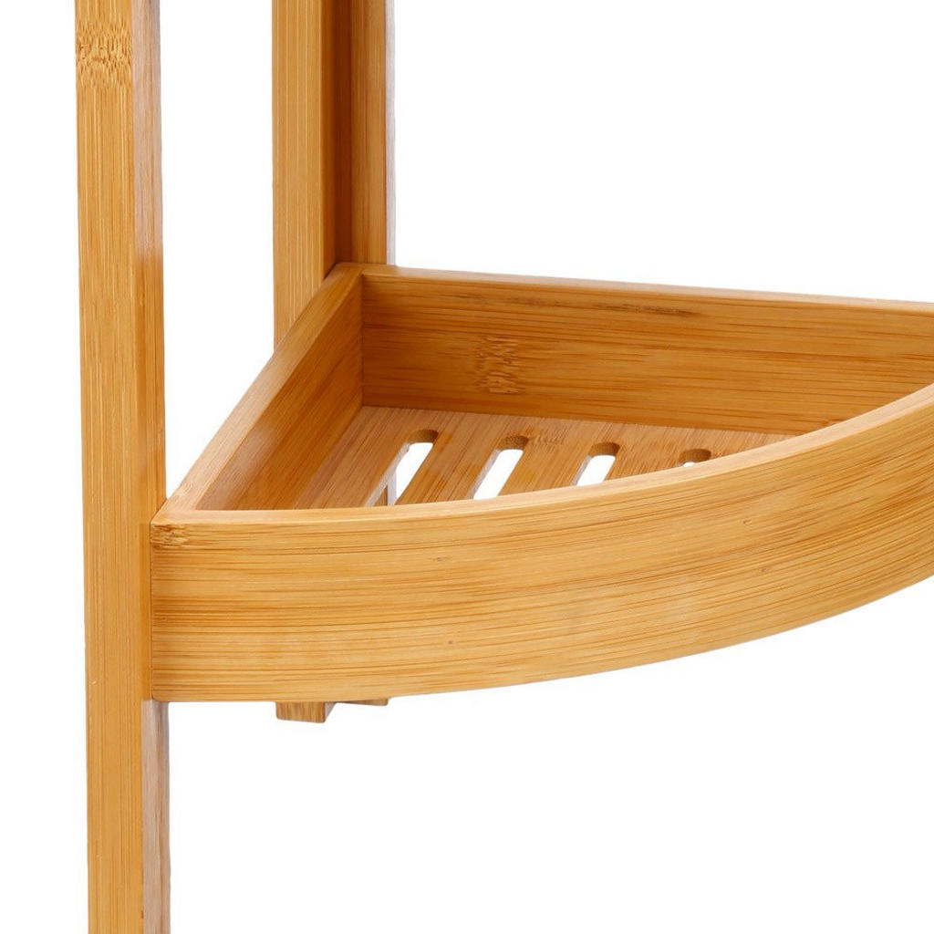 Thumbnail - Badezimmerregal, Beige, Naturmaterialien, 23x61x23 cm, Badezimmer, Badezimmerregale, Badregale