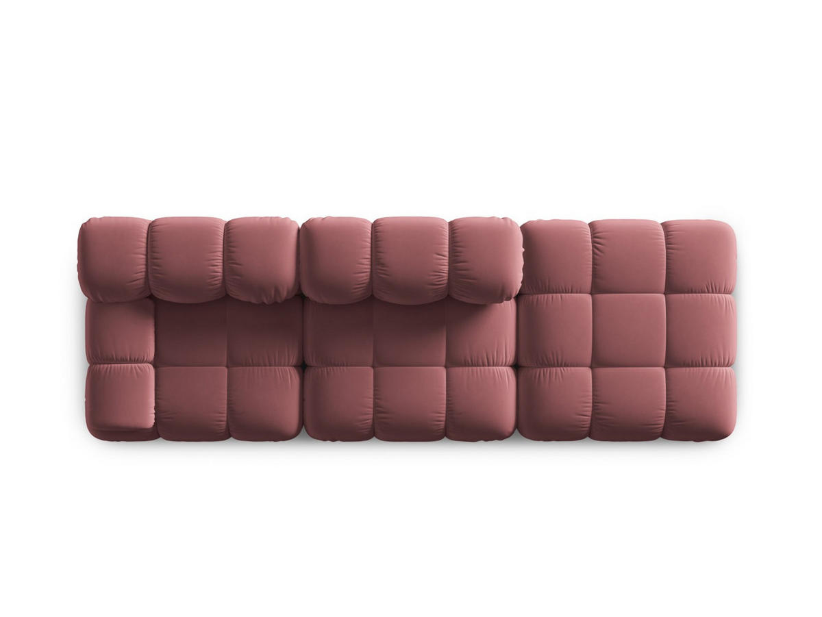 MODULARES-SOFA rechts Bellis aus Samt rosa 4 Sitzplätze - Pink, Textil (94/63/282cm) - Micadoni