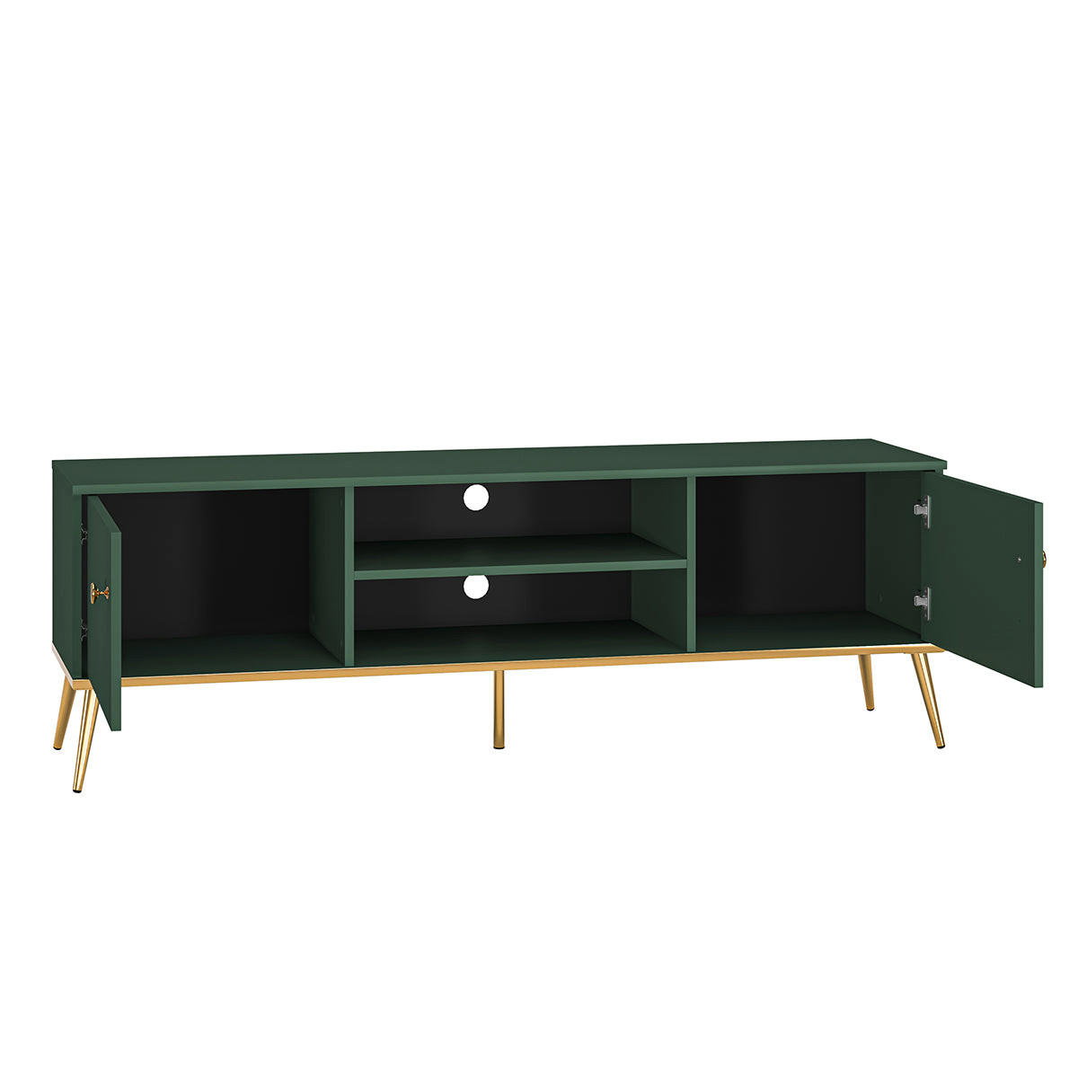 TV-MÖBEL Thalia Grün - Grün, Holzwerkstoff (160/53/40cm) - Petits-meubles