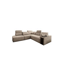 ECKSOFA Mindy IX Mit Schlaffunktion, Verstellbarer Rückenlehne Stoff Verita KaltesBeige Links - Creme, Holz (288/300cm) - Kaiser Möbel