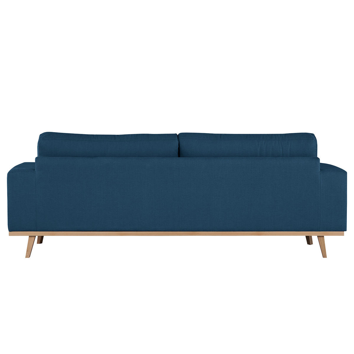 2-SITZER SOFA - Blau/Buchefarben, Buchenholz/Textil (197/81/88cm) - home24