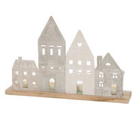 TEELICHTHALTER NORDY 24/36 cm - Beige, Holz (8/24/36cm) - Boltze Home
