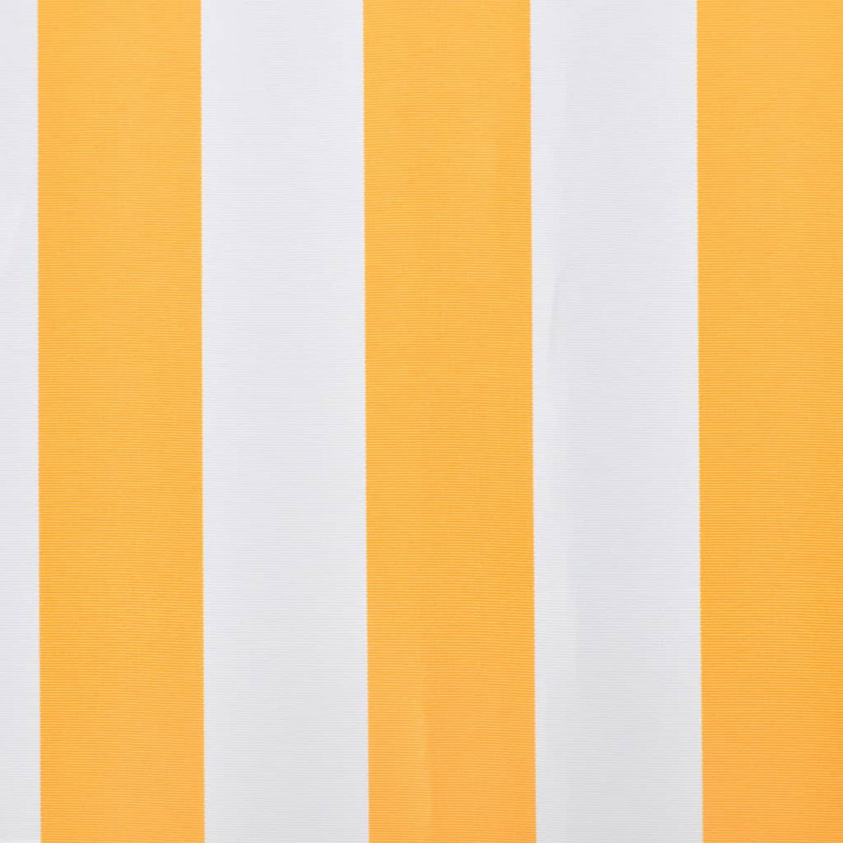 MARKISENSTOFF mit Volant| Gelb-Weiß, für 300x250cm Rahmen| Markisenbespannung Markisentuch - Gelb, Textil (280/0.3/245cm) - DELUKE