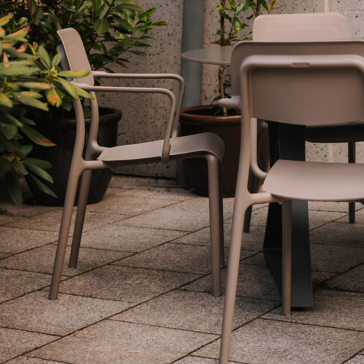 GARTENMÖBEL-SET GALIO, 5-tlg - Graubraun, Kunststoff - KONSIMO®